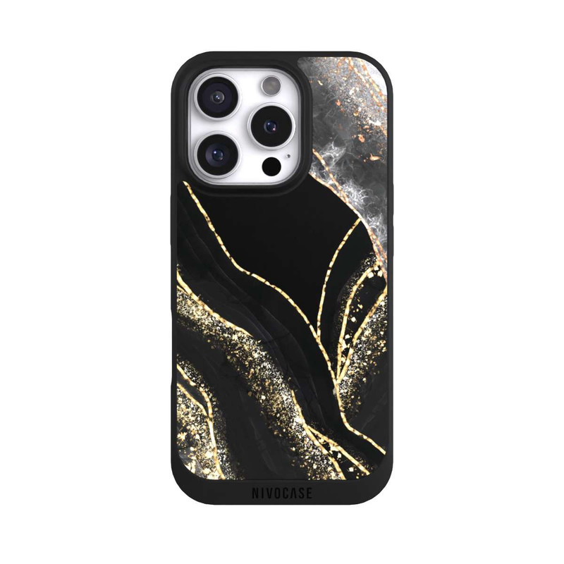 iPhone 16 Pro NIVOpure Dark Marble Gold