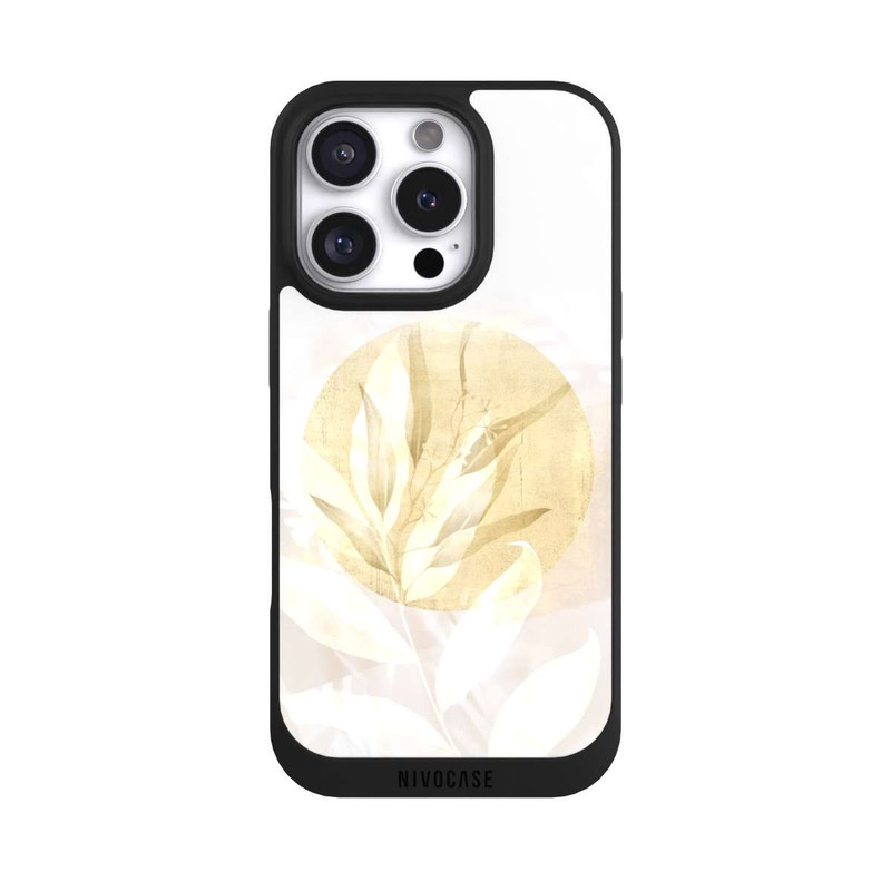 iPhone 16 Pro NIVOpure Boho Gold Flower Art