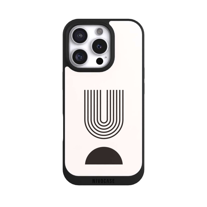 iPhone 16 Pro NIVOpure Moderne Kunst Schwarze Linien