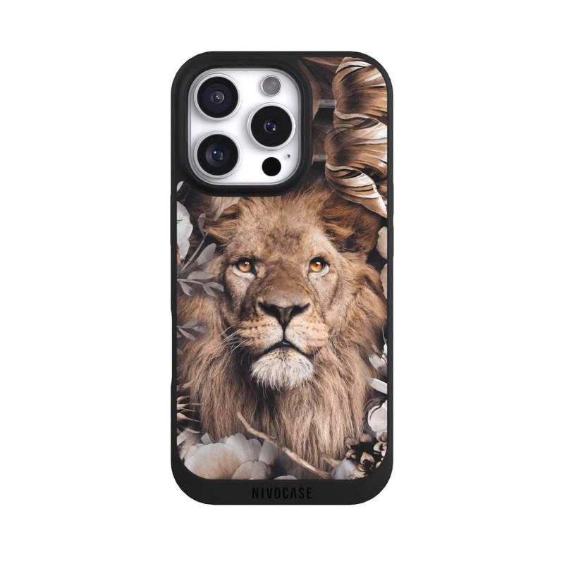 iPhone 16 Pro NIVOpure Lion Flower Frame beige