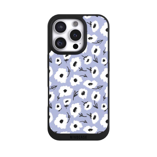 Apple iPhone 16 Pro NIVOpure Flower Pattern Lila