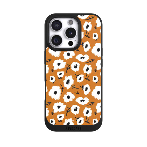 Apple iPhone 16 Pro NIVOpure Flower pattern ocker