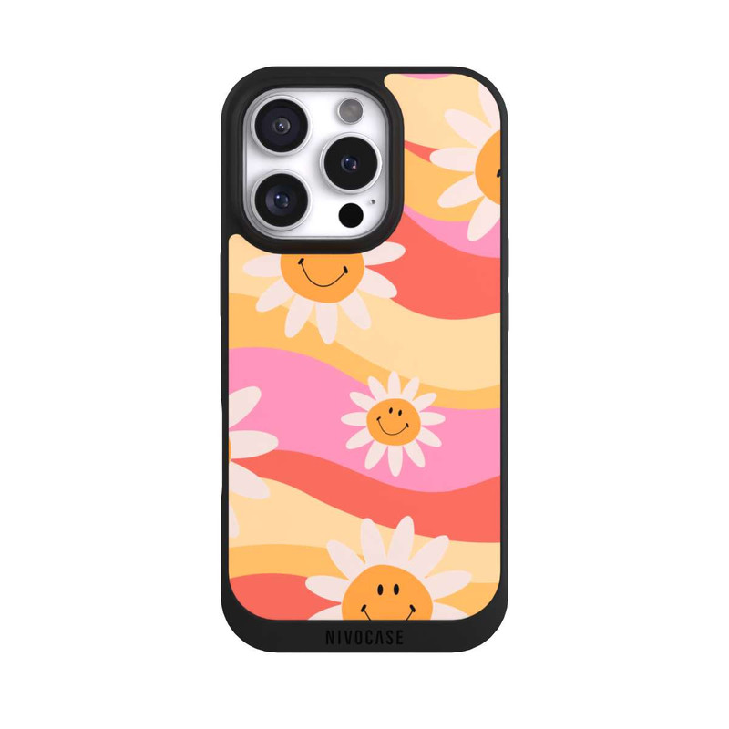 iPhone 16 Pro NIVOpure Retro Smiles Orange Colorful