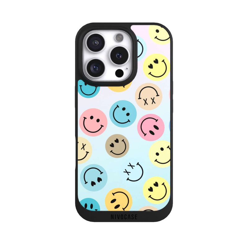 iPhone 16 Pro NIVOpure Smiles Emotes Pattern Colorful