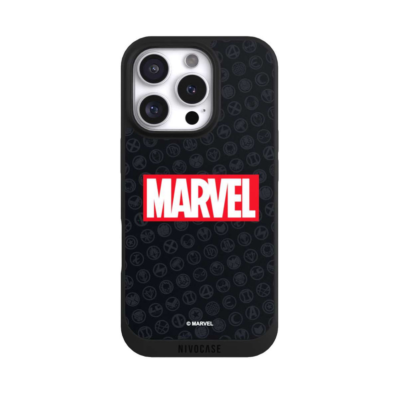 iPhone 16 Pro NIVOpure Marvel Logo Black Red 