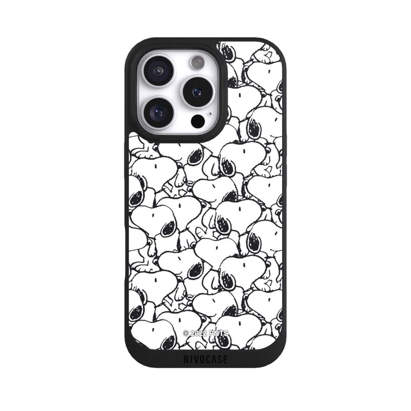 iPhone 16 Pro NIVOpure Snoopy Pattern Noir & Blanc