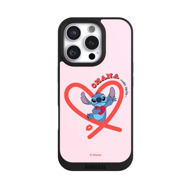 iPhone 16 Pro NIVOpure Stitch Ohana Cœur rose