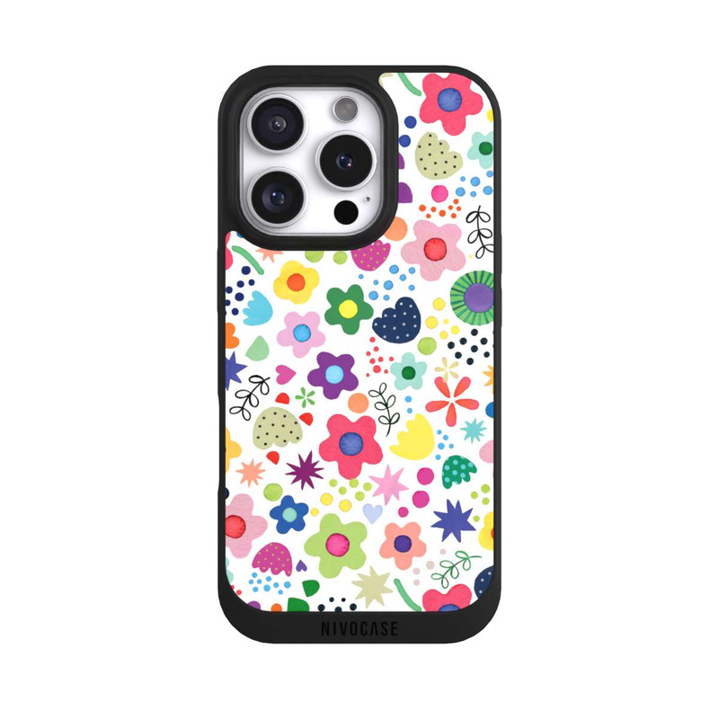 iPhone 16 Pro NIVOpure Psychedelic Flowers Colorful