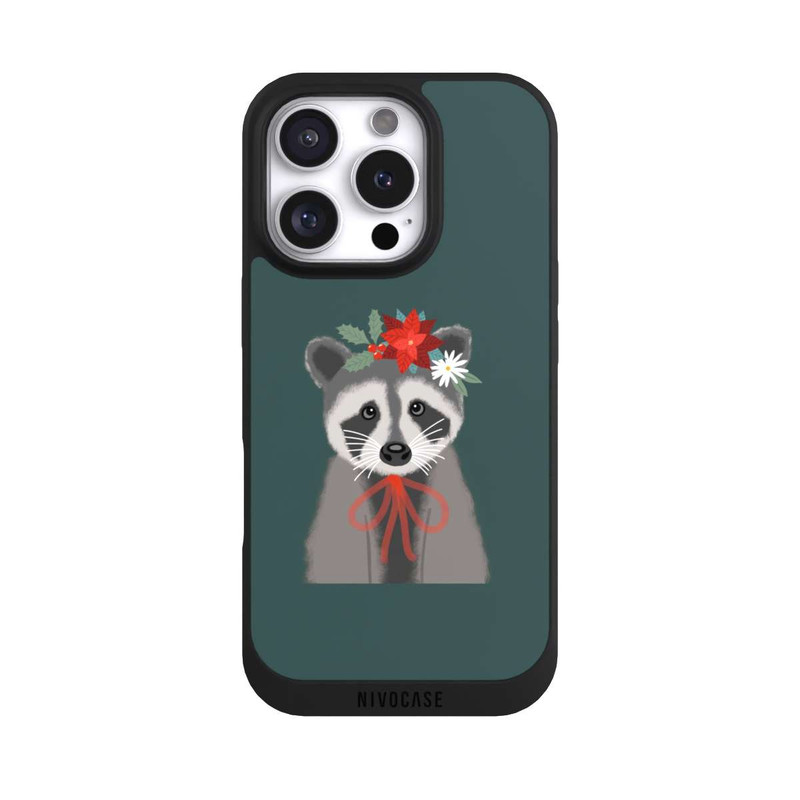 iPhone 16 Pro NIVOpure weihnachtlicher Waschbär