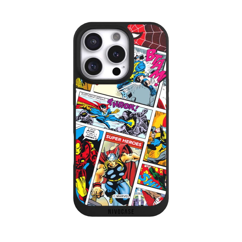 iPhone 16 Pro NIVOpure Marvel Retro Comic Blue