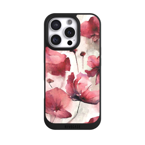 Apple iPhone 16 Pro NIVOpure Wilde Mohnblumen Aquarell mit KI