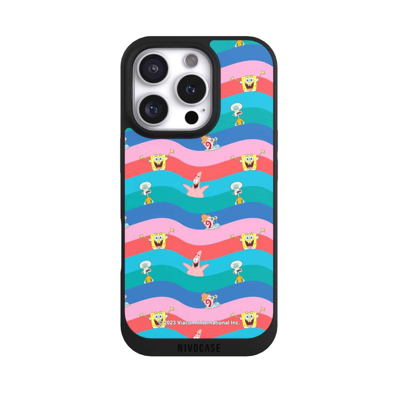 iPhone 16 Pro NIVOpure Spongebob Freunde Bunte Wellen