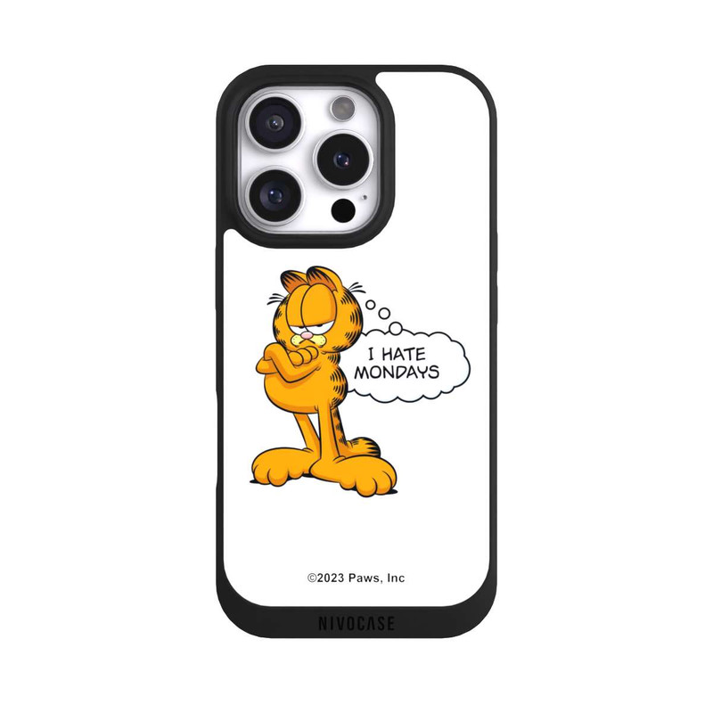 iPhone 16 Pro NIVOpure Garfield I Hate Mondays Weiß