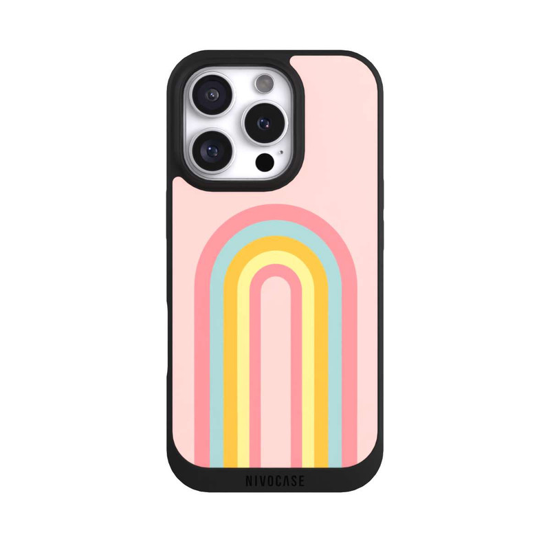 iPhone 16 Pro NIVOpure Rosa Pastell Regenbogen lang