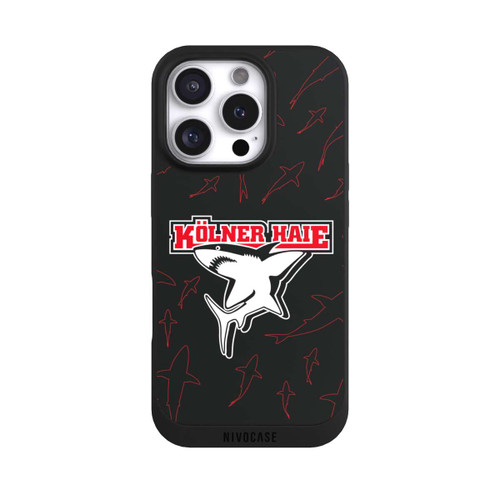 Apple iPhone 16 Pro NIVOpure Haie Muster Rot