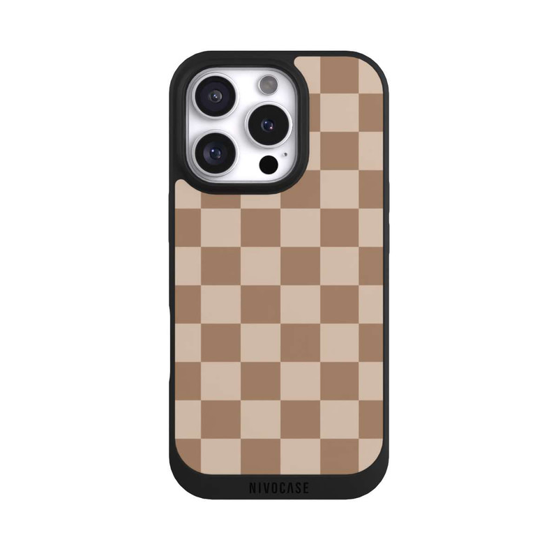 iPhone 16 Pro NIVOpure Carreaux marron