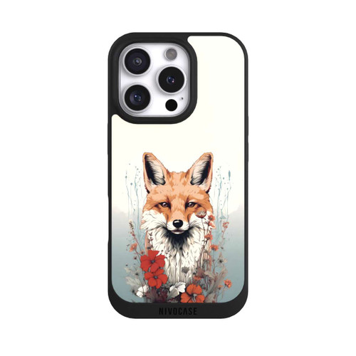 Apple iPhone 16 Pro NIVOpure Renard avec des fleurs