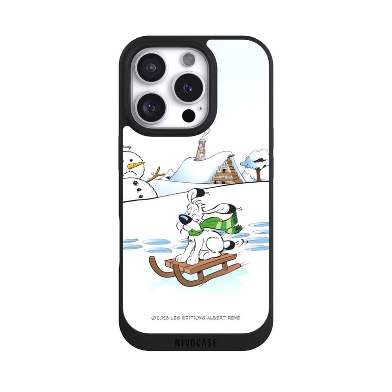 iPhone 16 Pro NIVOpure Idéfix fait du traîneau