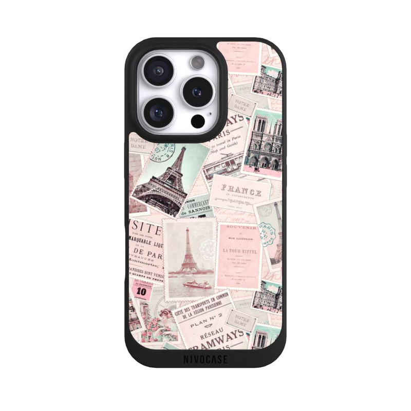 iPhone 16 Pro NIVOpure Vintage Paris Postcards Pattern