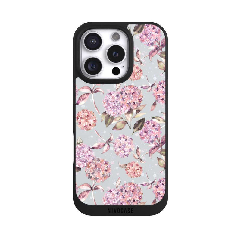 iPhone 16 Pro NIVOpure Pastel Magic Hydrangea Floral Watercolor Pink