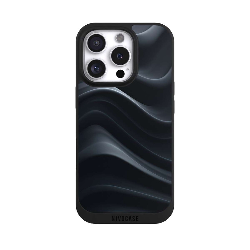 iPhone 16 Pro NIVOpure Black Waves Texture