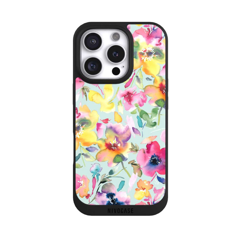 iPhone 16 Pro NIVOpure Künstlerischer Sommer Psychedelic Floral