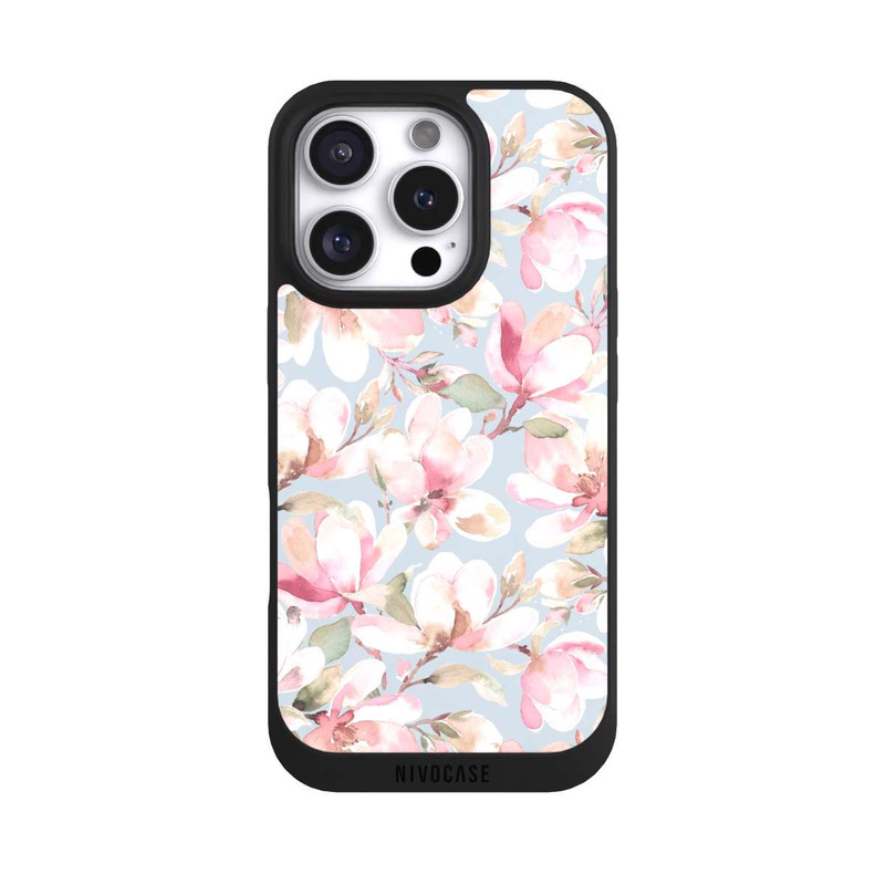 iPhone 16 Pro NIVOpure Magnolia flowers pastel pink