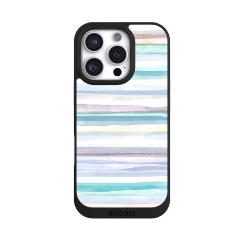 Apple iPhone 16 Pro NIVOpure Pastellfarbene Streifen Blau