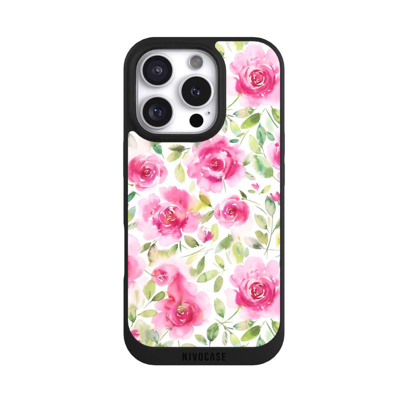 iPhone 16 Pro NIVOpure Aquarelle de roses fraîches