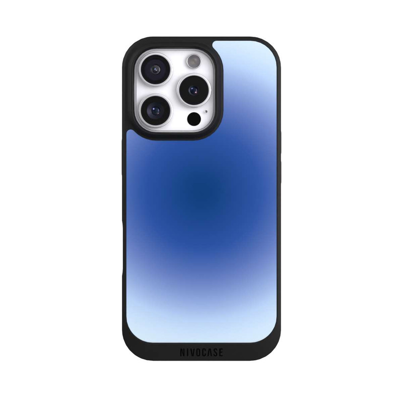iPhone 16 Pro NIVOpure Aura bleu cercle
