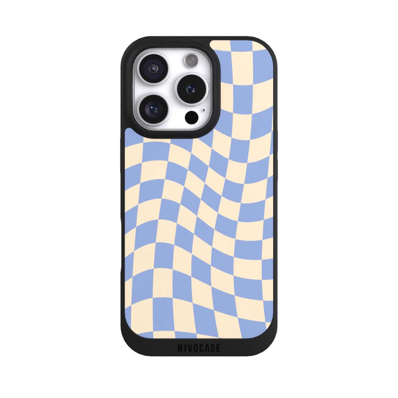 iPhone 16 Pro NIVOpure Schachbrett Blau