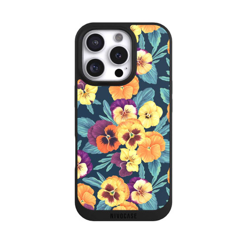Apple iPhone 16 Pro NIVOpure Pansies on Navy