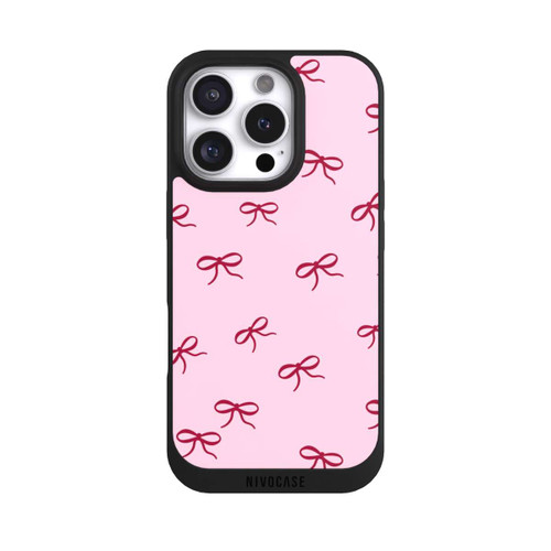 Apple iPhone 16 Pro NIVOpure Schleifen Pattern Rot Pink