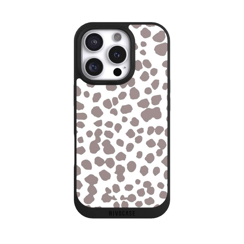 iPhone 16 Pro NIVOpure Cheetah Pattern Brown White