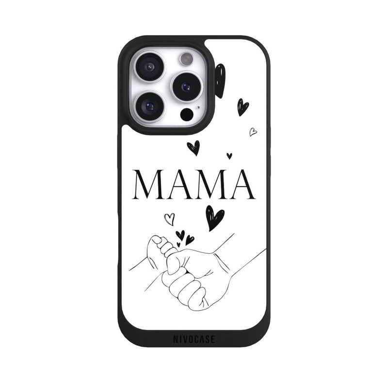 iPhone 16 Pro NIVOpure Mothers Day Line Art Hands Black and White
