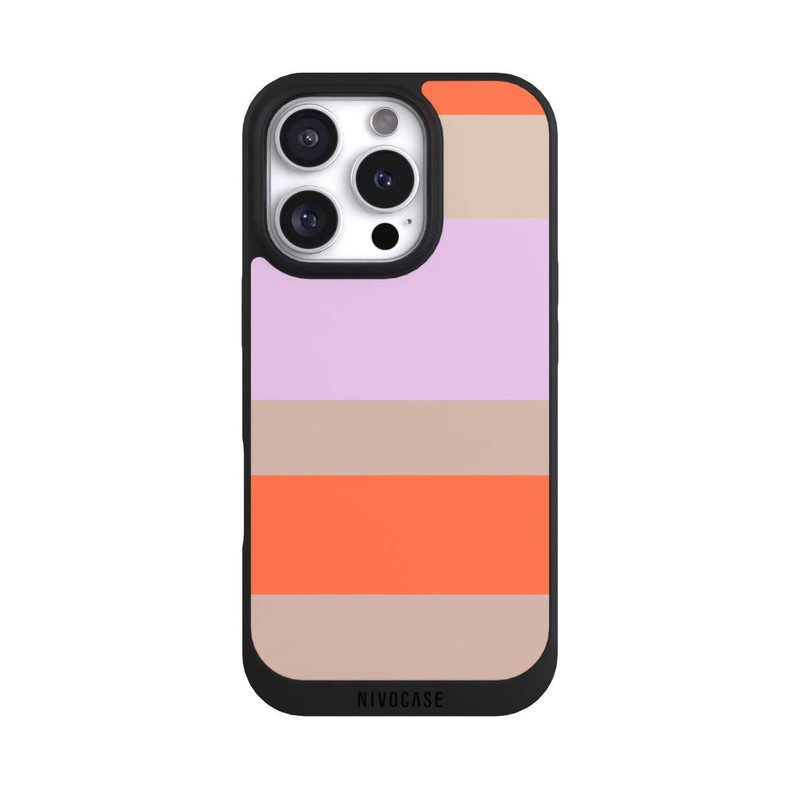 iPhone 16 Pro NIVOpure Moca Lila Orange Stripes
