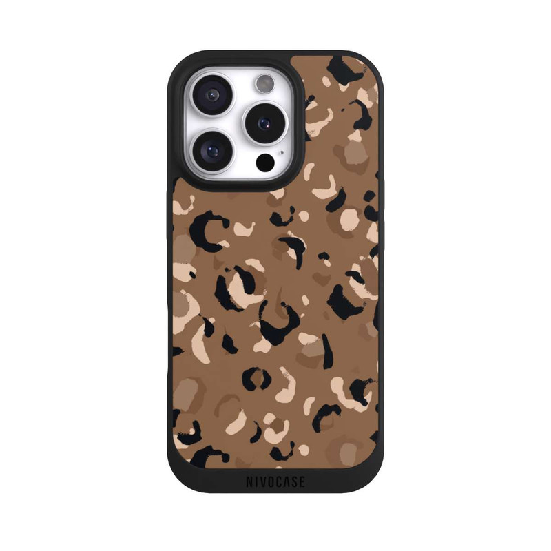 iPhone 16 Pro NIVOpure Leo Muster Braun