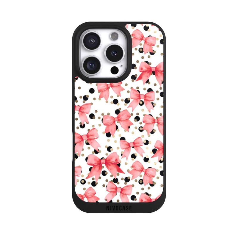 iPhone 16 Pro NIVOpure Red Bows and Polka Dots