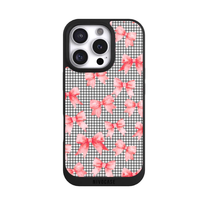 iPhone 16 Pro NIVOpure Red Bows and Gingham