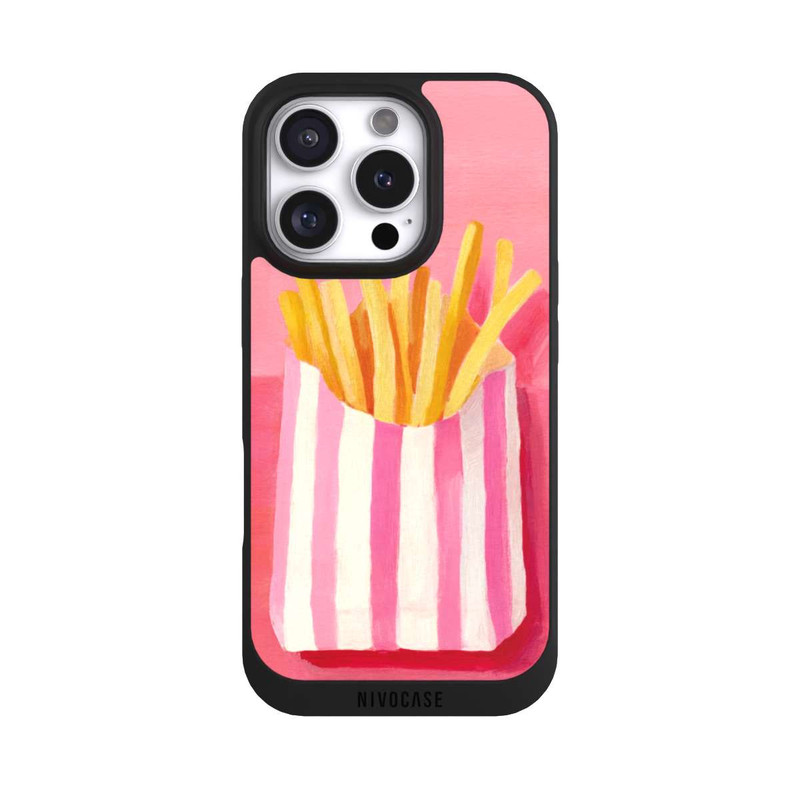 iPhone 16 Pro NIVOpure Retro Fries Pink Watercolor