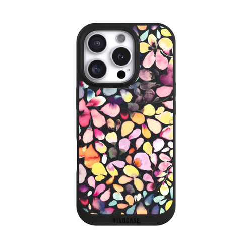 Apple iPhone 16 Pro NIVOpure Eukalyptus Aquarellblätter Schwarz