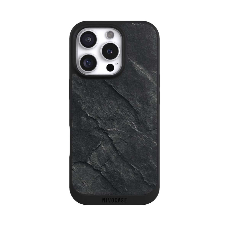 iPhone 16 Pro NIVOpure Dunkler Schiefer Look