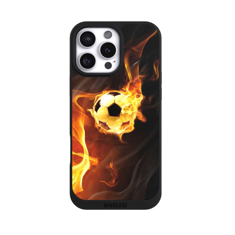 iPhone 16 Pro Max NIVOpure Fußball in Flammen