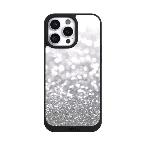 Apple iPhone 16 Pro Max NIVOpure Pluie de Paillettes Argentées Look