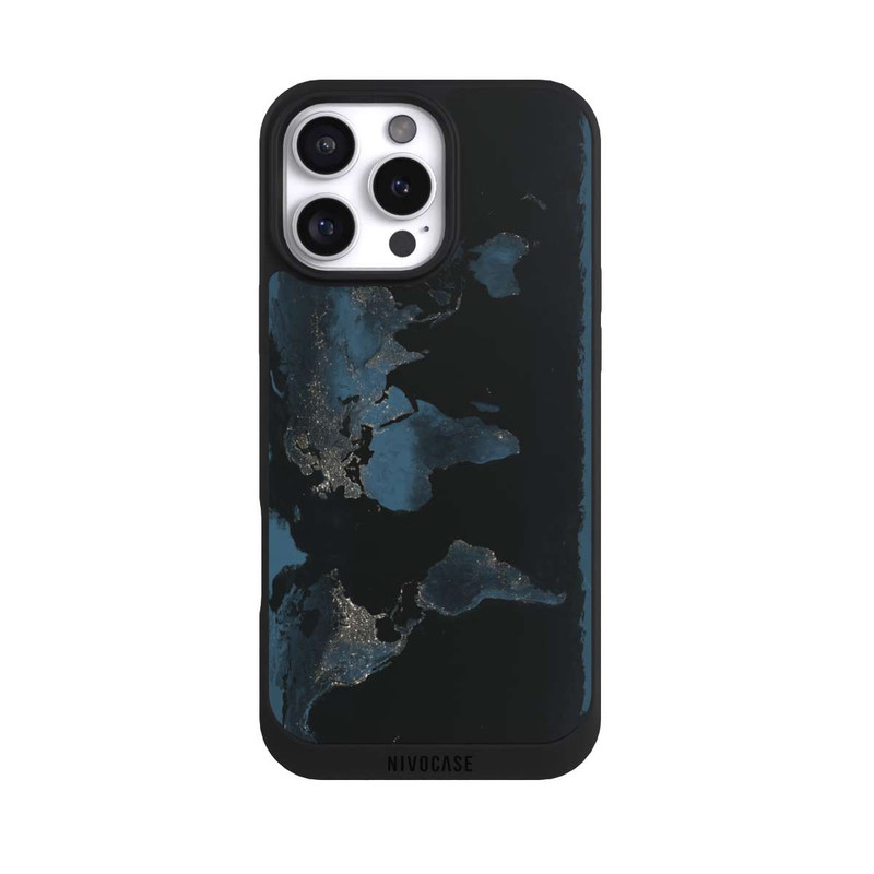 iPhone 16 Pro Max NIVOpure Carte du Monde Nuit