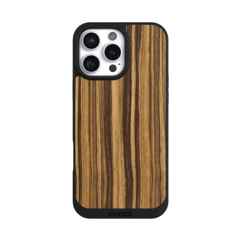 iPhone 16 Pro Max NIVOpure Look Bois d'Ébène Macassar Clair