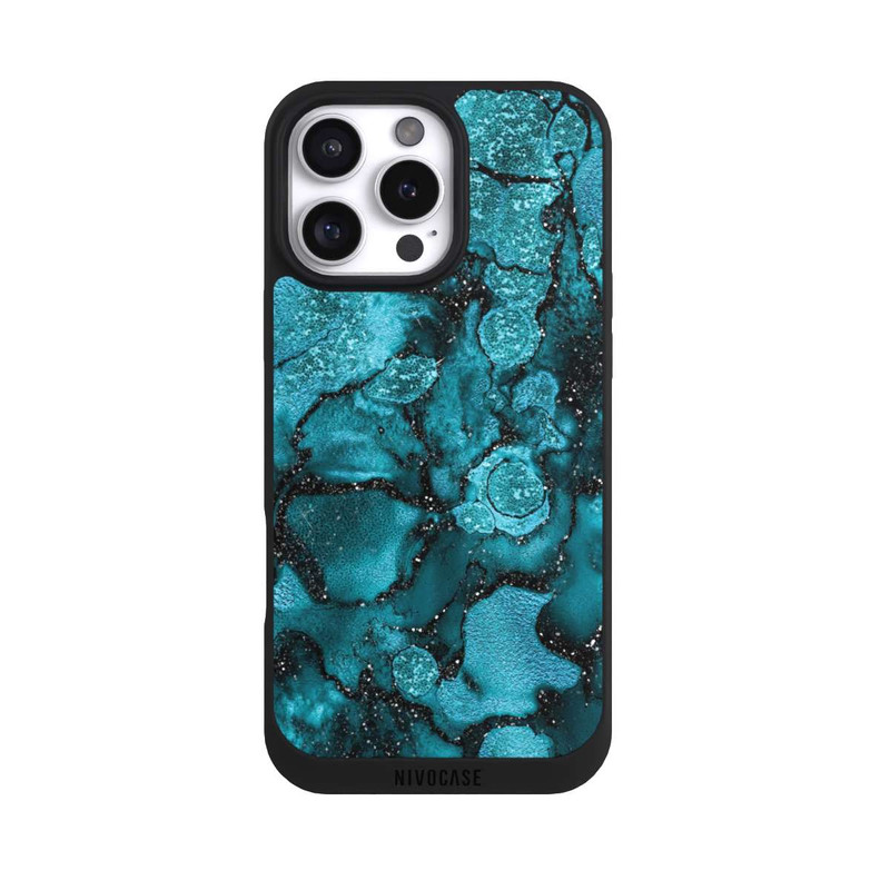 iPhone 16 Pro Max NIVOpure  Blauer Glitzerlook