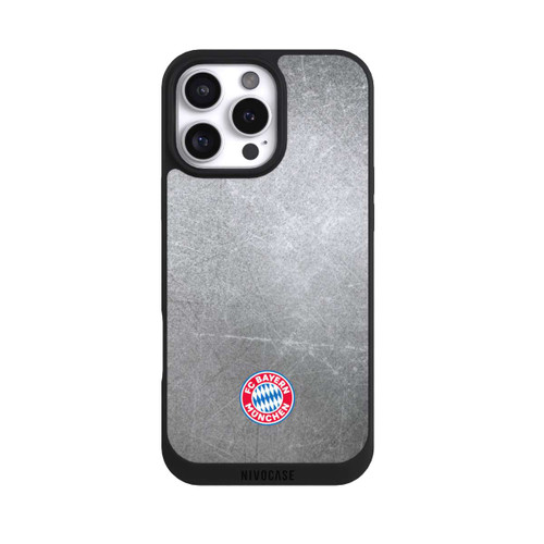 Apple iPhone 16 Pro Max NIVOpure Klassisches FCB Logo Klein - Bunt auf Metalllook