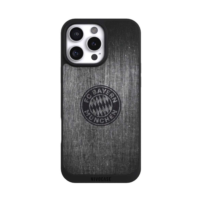 iPhone 16 Pro Max NIVOpure Metal look FCB Logo plain