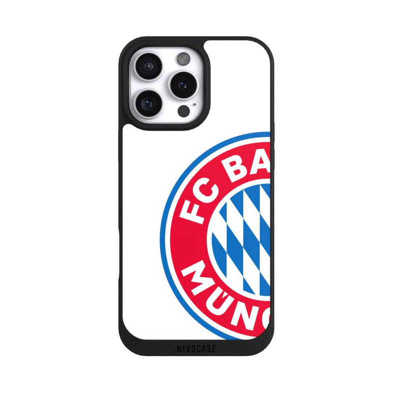 iPhone 16 Pro Max NIVOpure Großes FCB Logo Weiß